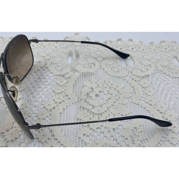 New Ray Ban Aviator Sunglasses Matte Transparent Clear Gradient Mirror Unisex - Picture 6 of 10